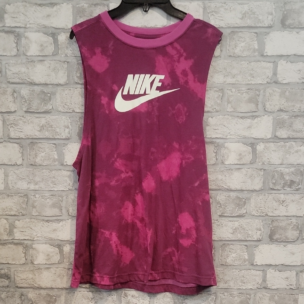 Nike Magenta Tie-Dye Sleeveless Top